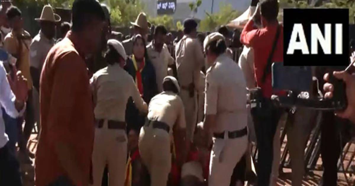 Pro-Kannada activists stage protest, demand release of activists held for vandalism